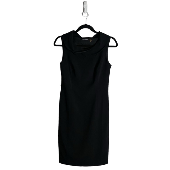 Ellen Tracy Women's Black Cowl Neck Sleeveless Midi Dress - Picture 1 of 11